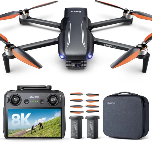 Bwine Drones F7MINI 4K (RC3) con cámara para adultos, foto 8K video 4K, RC con pantalla de 1080P, transmisión de 20000 pies, vuelo de 64 minutos,