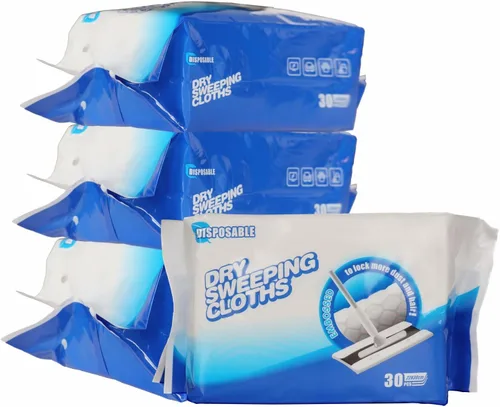JEBBLAS Recambios desechables para trapeador seco para trapeador de piso, paños de barrido, repuestos de múltiples superficies, 120 unidades