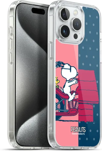 Miniatura 261 de Head Case Designs Funda de gel con licencia oficial de Peanuts Snoopy & Woodstock Halfs and Laughs [protección de grado militar] compatible