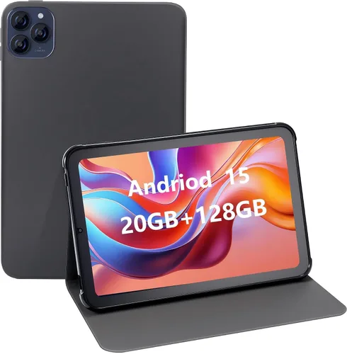 Tableta de 10.1", Android 15,10.1 pulgadas en la celda, 20GB (8+12) RAM 128GB ROM, batería 1280x800,6000mAh, Bluetooth, cámara dual, GMS, WiFi