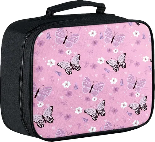 Miniatura 11 de Lonchera para niños, con aislamiento de béisbol, para niños, adolescentes, niños y niñas, con bolsillo con cremallera, bolsa de almuerzo portátil