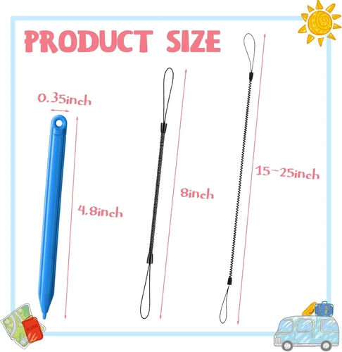 Miniatura 2 de Sabary 28 piezas incluyen 14 lápices de dibujo de repuesto y 14 cordones para tableta, tableta de escritura, LCD para niños, tablero de dibujo