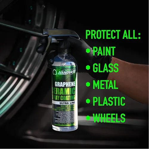 Miniatura 5 de Nanoskin Revestimiento en Aerosol Cerámico de Grafeno de 1 Galón – Aerosol Súper Hidrofóbico a Base de Agua que Sustituye Ceras para Automóviles