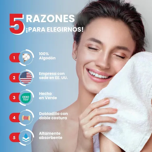 Miniatura 2 de Infinitee Xclusives Toallas de lujo para la ducha [13 x 13] – 100% algodón [paquete de 12], toallas faciales suaves y absorbentes para baño, Gris