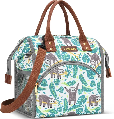Miniatura 23 de LOKASS - Lonchera aislada para mujeres - Bolsa de almuerzo reutilizable de 10 L para mujeres - Bolsa térmica tipo hielera a prueba de fugas