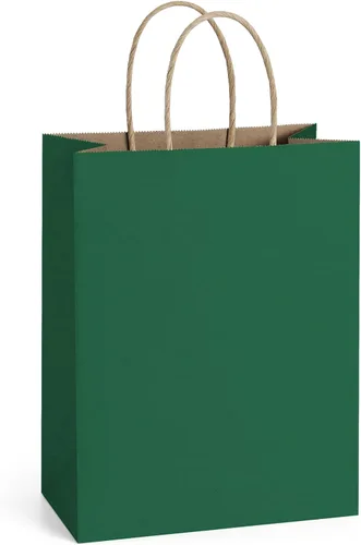 Miniatura 7 de BagDream 25 bolsas de regalo marrones de 8 x 4.25 x 10.5 pulgadas, papel kraft para regalos, compras al por menor de mercancías de comestibles