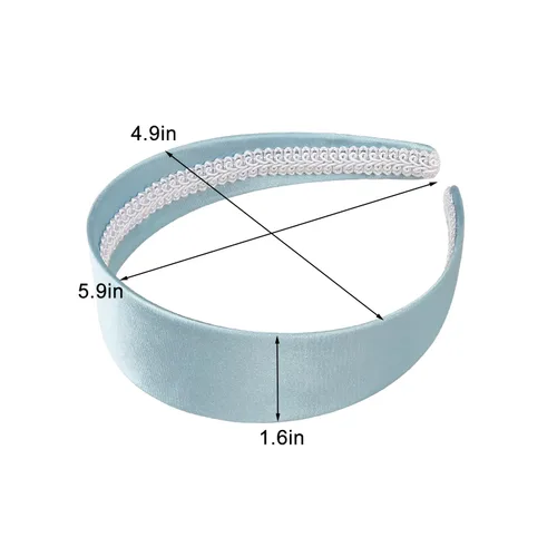 Miniatura 2 de Ivyu Diadema Azul Cenicienta - Azul Claro Teal, Diadema Ancha Gruesa para Mujeres y Niñas, Estilo de los 70