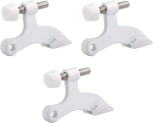 Miniatura 20 de HOMOTEK Paquete de 20 topes de puerta con pasador de bisagra, topes de bisagra para la parte superior de la puerta, tope de puerta ajustable de lujo