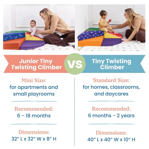 Miniatura 5 de ECR4Kids SoftZone Junior Tiny Twisting Climber, juego para principiantes, manos y pies, 5 piezas Hands and feet