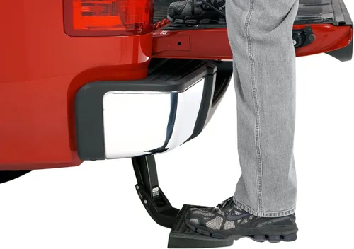 Miniatura 2 de AMP Research 75306-01A BedStep - Acceso al parachoques trasero negro no compatible con doble escape