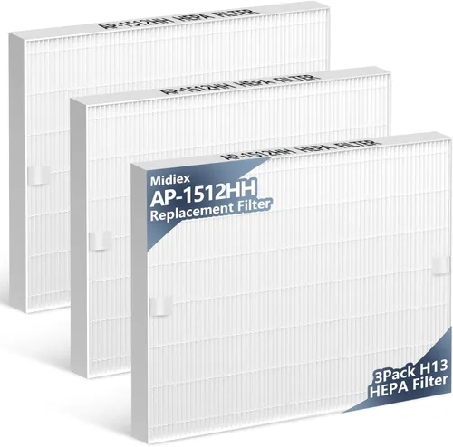 Paquete de 3 filtros de repuesto AP-1512HH para purificador de aire Coway Airmega AP-1512HH y Airmega 200M, H13 True HEPA para reemplazo de filtro 3