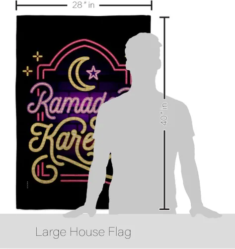 Miniatura 2 de Bandera ligera para casa de arpillera de Ramadán Kareem, musulmanes religiosos, iftares, oraciones, religión cristiana, decoración del mes, pancarta