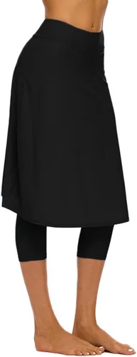 Miniatura 2 de Akaeys Modesta falda de natación extra larga para mujer con leggings Capris Active Skirted Swimwear