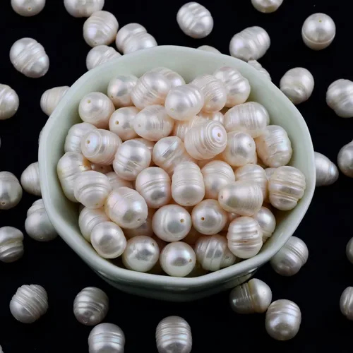 Miniatura 9 de Cuentas de perlas para fabricación de joyas, 100 piezas de 0.394 a 0.394 pulgadas (0.354-0.394 in) naturales auténticas de agua dulce cultivadas