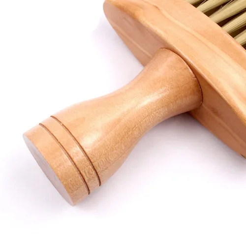 Miniatura 5 de KALLORY 2 unids peluquero cuello plumero cepillo profesional de corte de pelo kit para peluquería uso en el hogar mango para quitar el polvo