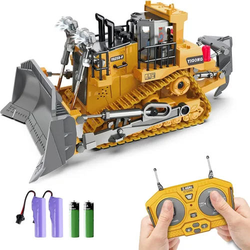 Miniatura 8 de Dwi Dowellin Juguetes de Camión Volquete con Control Remoto para Niños de 4-7, Carro RC de Construcción con Luces/Sonidos para Niños de 8-12 Años