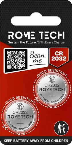 Rome Tech Monitor de glucosa en sangre CR2032 Baterías compatibles con ONETOUCH Ultra 2, ONETOUCH Verio Reflect - CR 2032 baterías para un toque