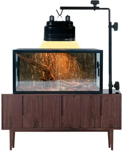 Miniatura 5 de Soporte de lámpara de reptil de metal ajustable de 13 a 29 pulgadas, soporte de luz de suelo versátil para lámparas de calor de terrario y pantallas