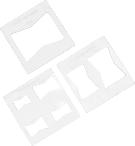 Miniatura 4 de Oumefar Kit de 3 plantillas de incrustaciones de mariposa, plantillas de mariposa de 6 x 6 pulgadas para carpintería, enrutador y plantillas