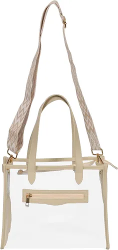 Miniatura 4 de Bolsa transparente para mujer, bolsa gruesa de PVC transparente, bolsa de estadio transparente con correa de guitarra