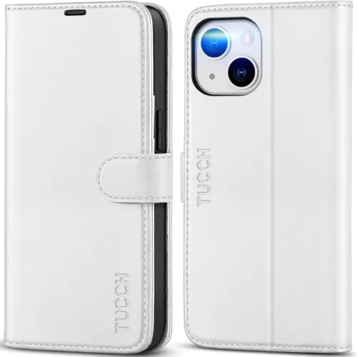 Miniatura 24 de TUCCH Funda Tipo Billetera para iPhone 13 (6.1") 2021, con Bloqueo RFID, con Soporte para 3 Tarjetas, de Piel Sintética, Tipo Folio