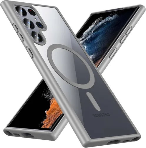 Miniatura 11 de Hensinple Funda Magnética para Samsung Galaxy S22, Funda para Teléfono Galaxy S22 [Compatible con MagSafe], Cubierta Magnética Transparente