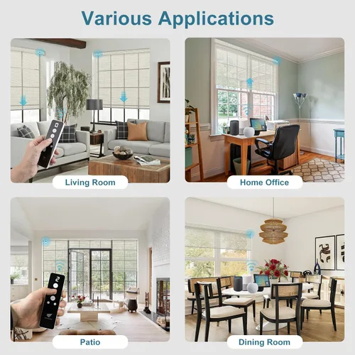 Miniatura 3 de SmartWings Persianas enrollables motorizadas de 5% de apertura funcionan con HomeKit, Alexa, SmartThings, Google, persianas inteligentes motorizadas