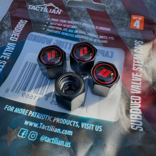 Miniatura 5 de TACTILIAN Tapones de vástago de válvula de neumático rojos para válvula de neumático Dodge, paquete de 4 Tapones de válvula de neumático