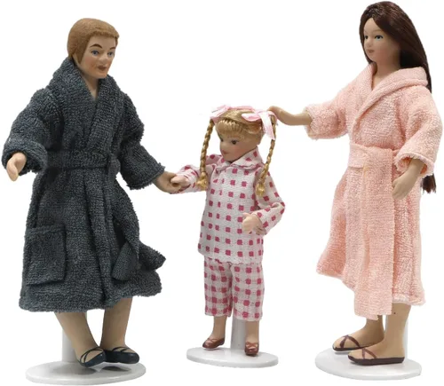 Miniatura 12 de iland Casa de muñecas para 1 12 accesorios a escala 1, figuras en miniatura de 6 pulgadas para mini-casa, figuras de gente pequeña, mini casa