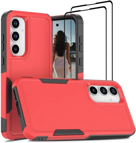 Miniatura 261 de Jeylly Compatible con Samsung Galaxy A22 5G Funda, Funda Samsung A22 5G con 2pcs protectores de pantalla de vidrio templado