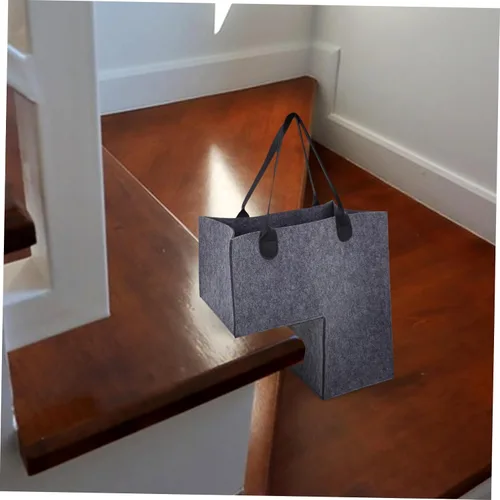 Miniatura 3 de CHILDWEET Cesta de lavandería de fieltro con forma y cesta de almacenamiento de juguetes, organizador para escaleras del hogar y cuarto de lavado