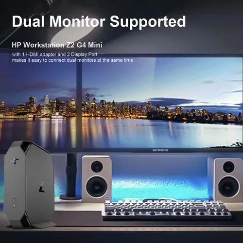 Miniatura 6 de HP Z2 Mini G4 - Micro PC de escritorio con estación de trabajo, Core i3 Intel 8th Win 11, RAM DDR4 de 16 GB, SSD NVMe M.2 de 1TB + disco duro de 1
