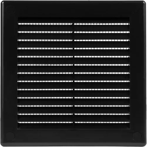 Miniatura 30 de Paquete de 2 cubiertas cuadradas de ventilación de aire de 4" x 4" (tamaño exterior) - Deflector de ventilación de plástico negro - Malla