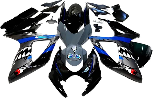 Miniatura 366 de Kit de carenado de inyección azul, negro y blanco para Suzuki GSXR600 GSX750 2006 2007 GSXR 600 GSX-R750 06 07 ABS Carenado de plástico completo