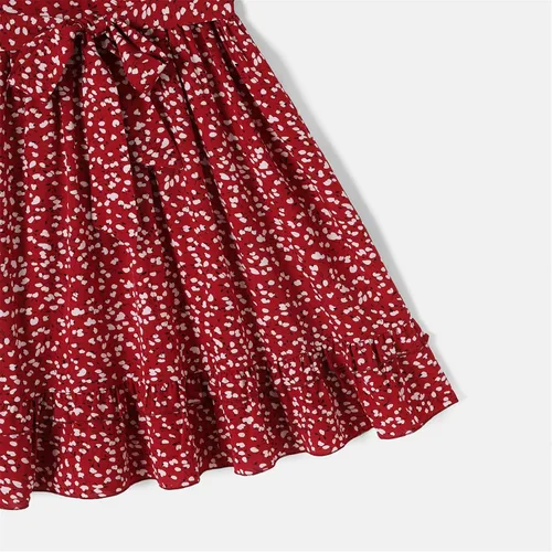 Miniatura 3 de PATPAT Vestidos de mamá y yo a juego, trajes familiares a juego con lunares y manga volada para madre e hija