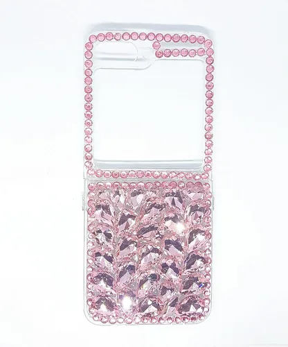 Miniatura 8 de Aikukiki Funda para Galaxy Z Flip 5, Galaxy Z Flip 5 5G, 3D hecha a mano con piedras deslumbrantes de cristal con diamantes brillantes para Samsung