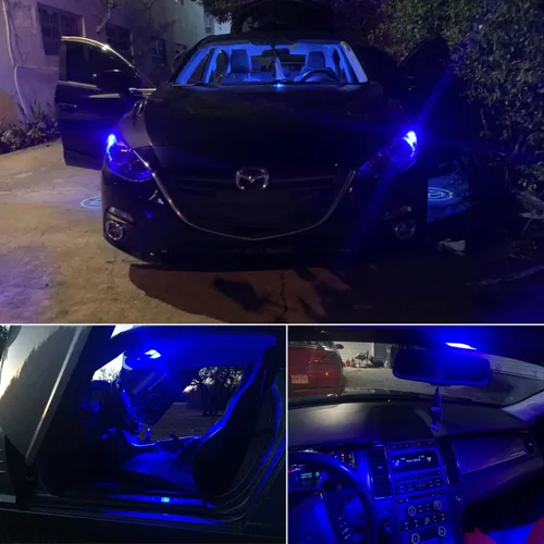 Miniatura 5 de PHINLION 194 - Foco de luz LED azul súper brillante, 168 2825 W5W T10, cuña 6-SMD, conjunto de chips 3030, focos LED de repuesto