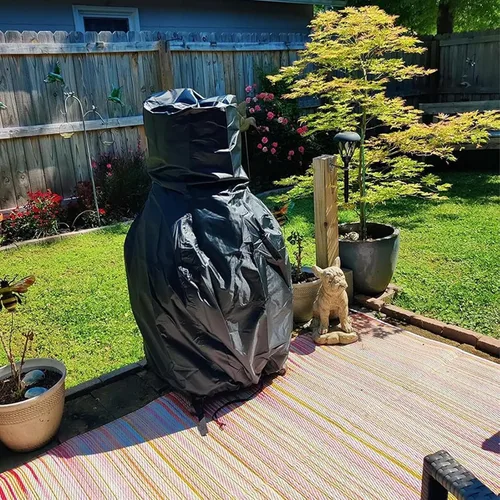 Miniatura 6 de SIRUITON Cubierta para chimenea de patio, duradera, resistente a la intemperie, cubierta para chimenea de chimenea de chimenea 420D Oxford