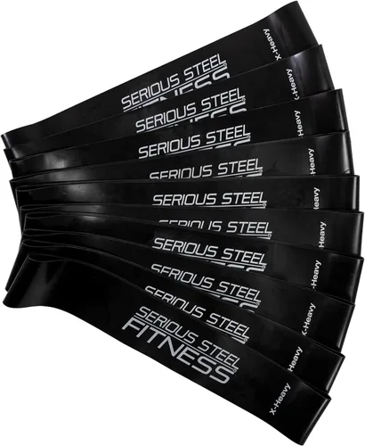 Miniatura 11 de Serious Steel Fitness Mini bandas de resistencia Bandas elásticas de rehabilitación y prehab Bandas de entrenamiento de ejercicio de 12 pulgadas