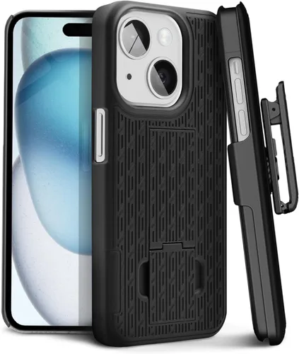 Miniatura 10 de MOTIVE Funda para iPhone 14, funda con clip para cinturón para Apple iPhone 14, funda protectora delgada y resistente a prueba de golpes con soporte