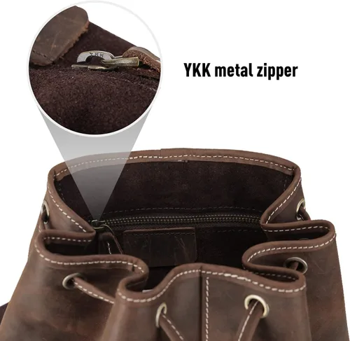 Miniatura 5 de Polare - Mochila vintage de cuero de grano completo para hombre y mujer