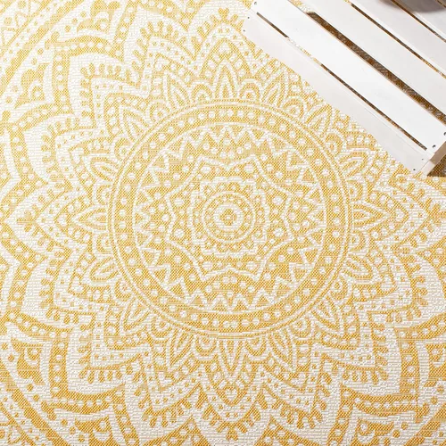 Miniatura 33 de SAFAVIEH Alfombra lavable para exteriores, colección Courtyard - Pasillo de 2.3 x 8 pies, color beige claro y marrón claro, no desprende pelusa