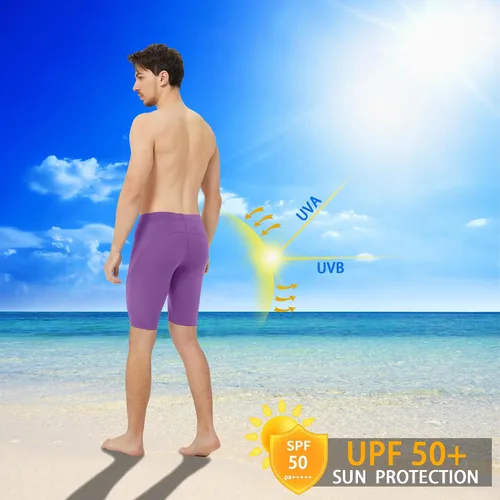 Miniatura 51 de Traje de baño deportivo competitivo para hombre, traje de entrenamiento de resistencia de carreras, pantalones cortos de natación de secado rápido