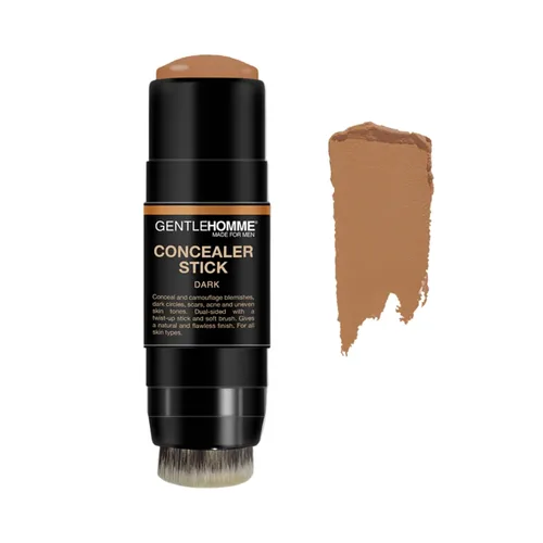 Gentlehomme - Corrector en Barra - Corrector y Brocha 2 en 1 para Hombre - Para Manchas, Ojeras, Cicatrices, Acné y Tonos de Piel Desiguales -
