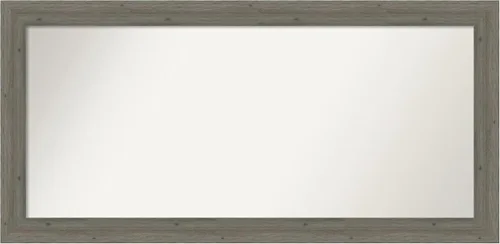 Miniatura 468 de Amanti Art Espejo de pared personalizado no biselado (24.5 x 24.5 pulgadas), marco gris marrón alta, varios tamaños personalizados, espejo de baño