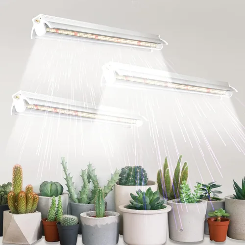 Miniatura 8 de GYTF Luces LED T5, 204 bombillas de 5000 K, tiras de luz blanca de espectro completo para plantas de interior, estantes, plántulas de invernadero