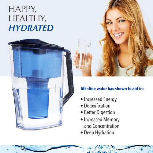 Miniatura 7 de Jarra de agua, jarra de agua alcalina, jarra de agua alcalina, sistema de filtración de ionizador de 7 etapas para purificar y aumentar los niveles