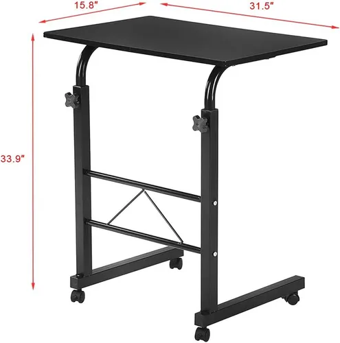 Miniatura 2 de Vasitelan Mesa auxiliar de sofá con ruedas, aperitivo móvil para mesa de café, mesa auxiliar de cama, escritorio, muebles modernos para oficina
