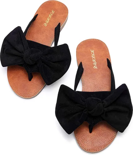 Miniatura 7 de FISACE - Sandalias de gladiador planas para mujer con tira para el dedo del pie
