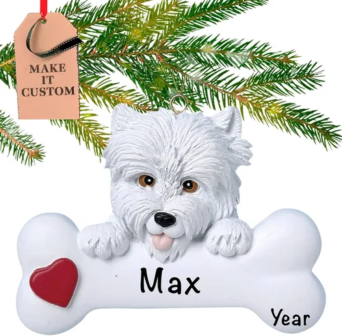 Miniatura 22 de Adorno personalizado de hueso de perro Doberman Pinscher 2025 Personalización gratuita las 24 horas Adornos de Navidad de la primera Navidad